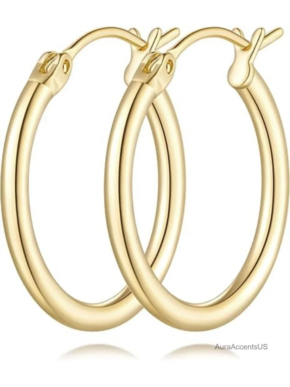 14K Gold Hoop Earrings for Women Hypoallergenic Huggie Hoops Small